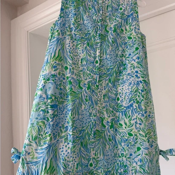 Lilly Pulitzer Blue and Green Kids Dress - Picture 2 of 3